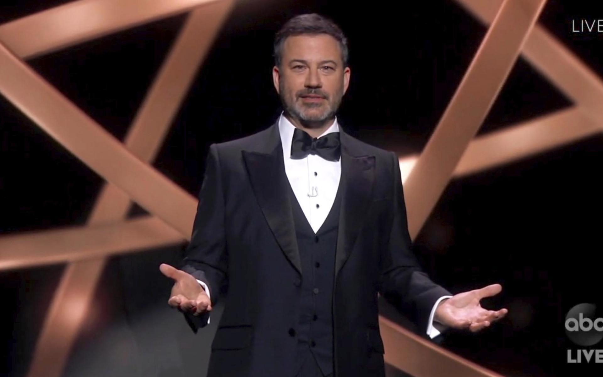 Komikern Jimmy Kimmel i september 2020 då han programledde Emmy-galan. 