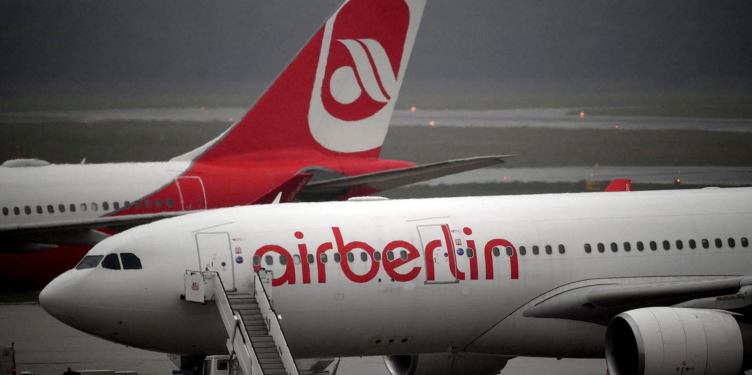 Krisdrabbade Air Berlin ansökte om konkursskydd i augusti och förhandlar nu med potentiella köpare av verksamheten. Arkivbild.