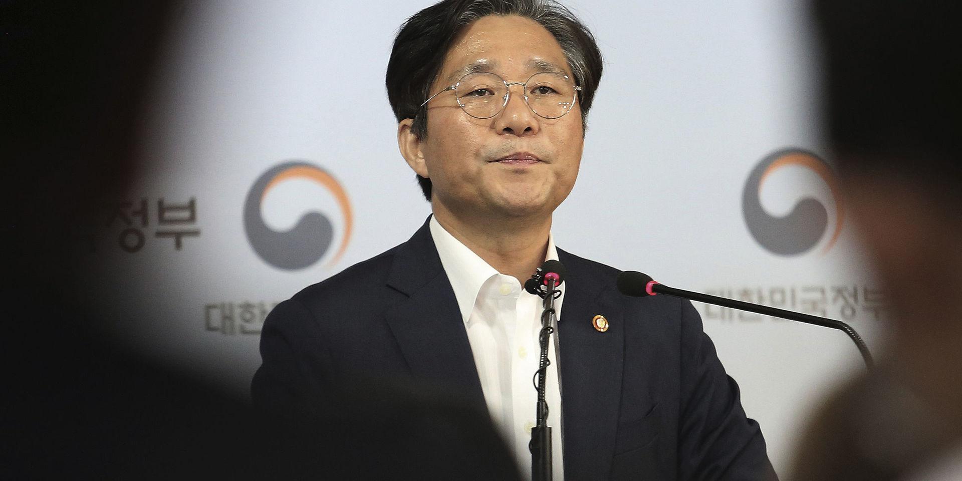 Sydkoreas handelsminister Sung Yun-Mo. Bild från tidigare i juli.