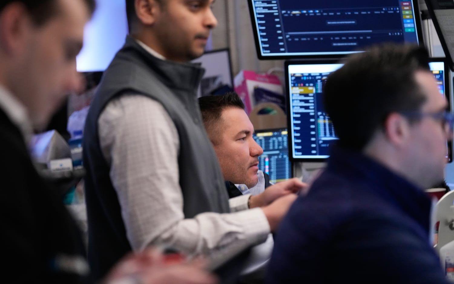 Intensivt på Wall Street. Bilden är tagen 13 april.