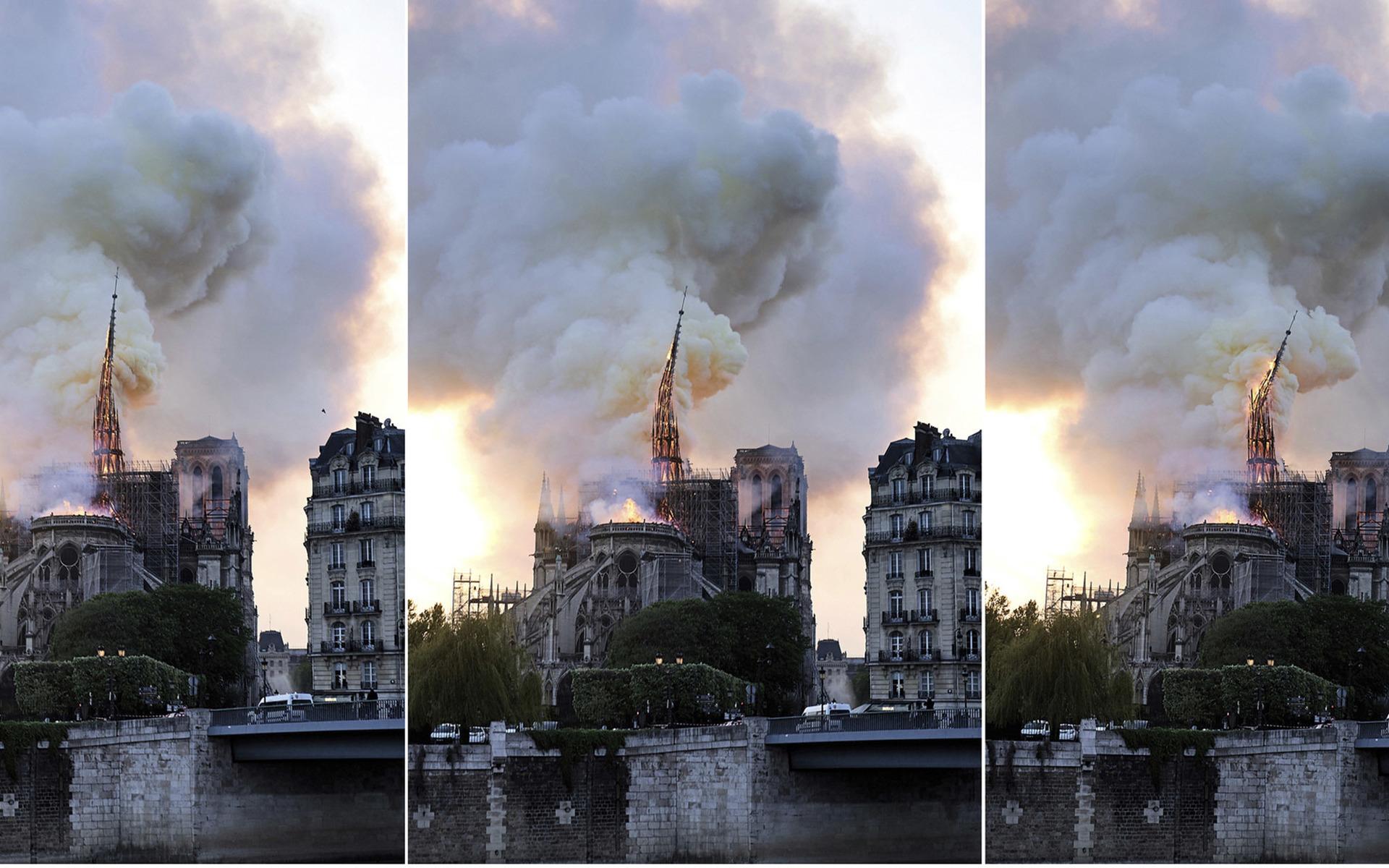 Notre-Dames spira kollapsar.