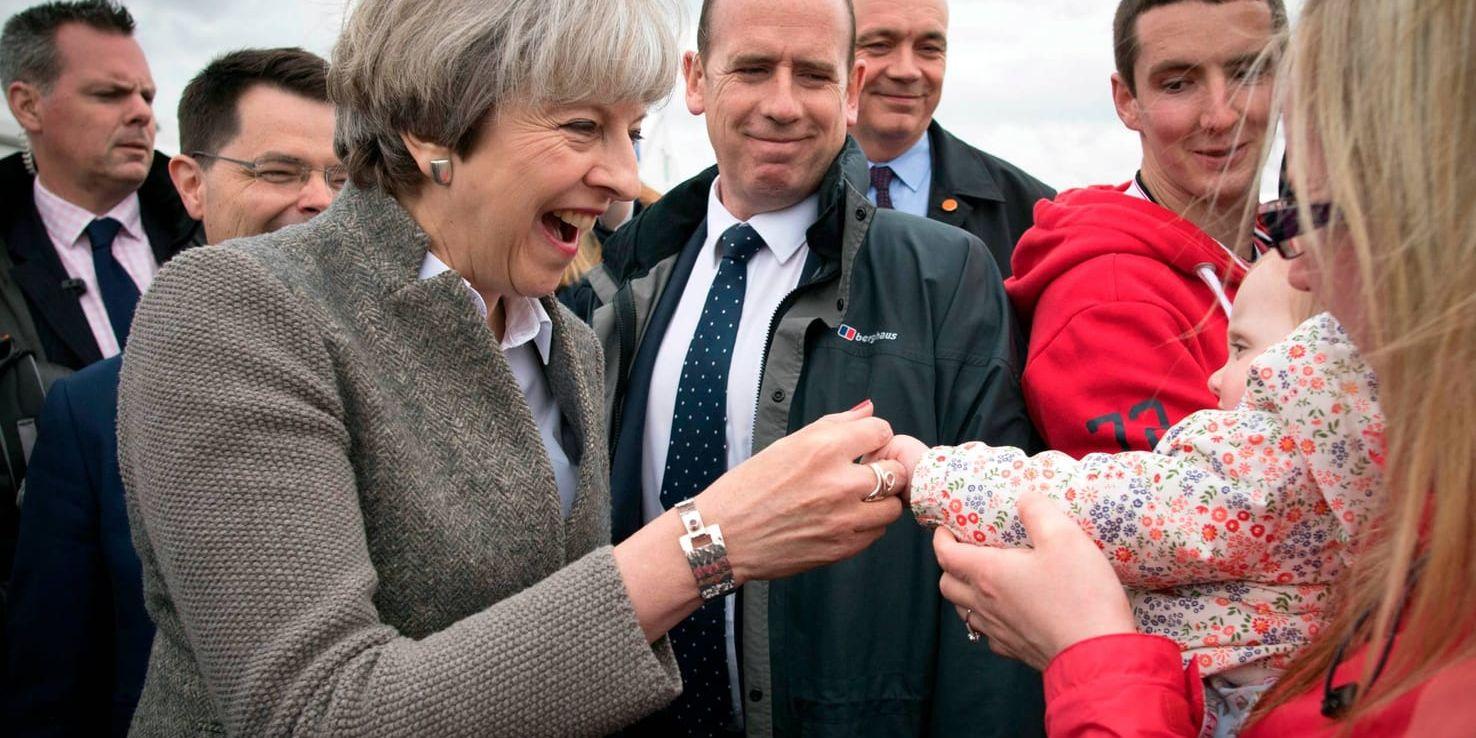 Theresa May har anledning att vara glad. Arkivbild.