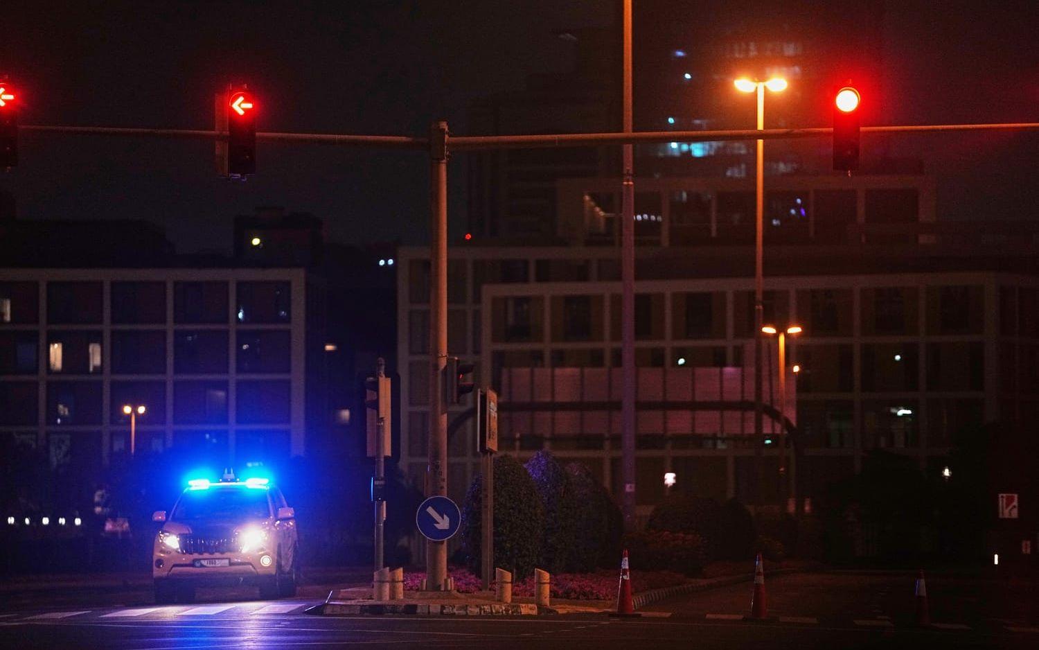 Polis i Dubai under ett tidigare ingripande, utan koppling till fredagens gripande. Arkivbild.