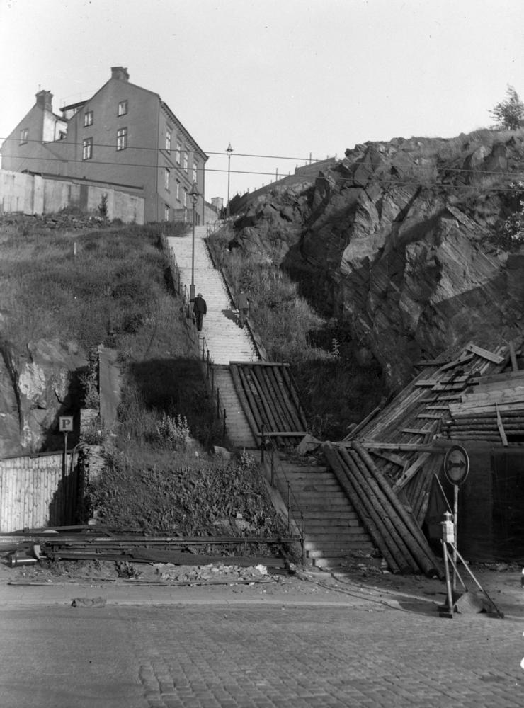 Trappan vid Otterhällan. Bilden är tagen 1941. 

