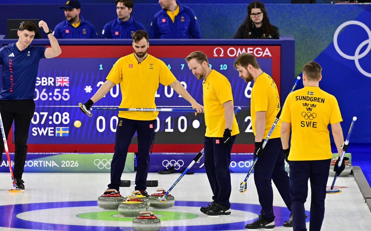 Laget fortsätter när Niklas Edin slutar. Här är lag Edin under OS i Cortina i februari: Oskar Eriksson, Niklas Edin, Rasmus Wranå och Christoffer Sundgren.