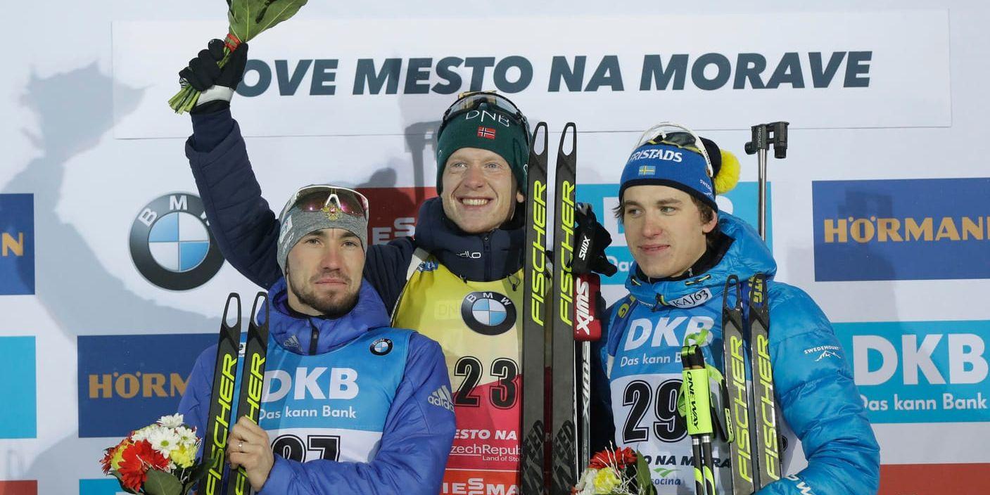 Martin Ponsiluoma (till höger) blev trea i Nove Mesto.