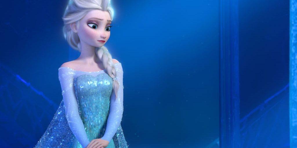 Elsa snödrottningen i animerade filmen Frost.