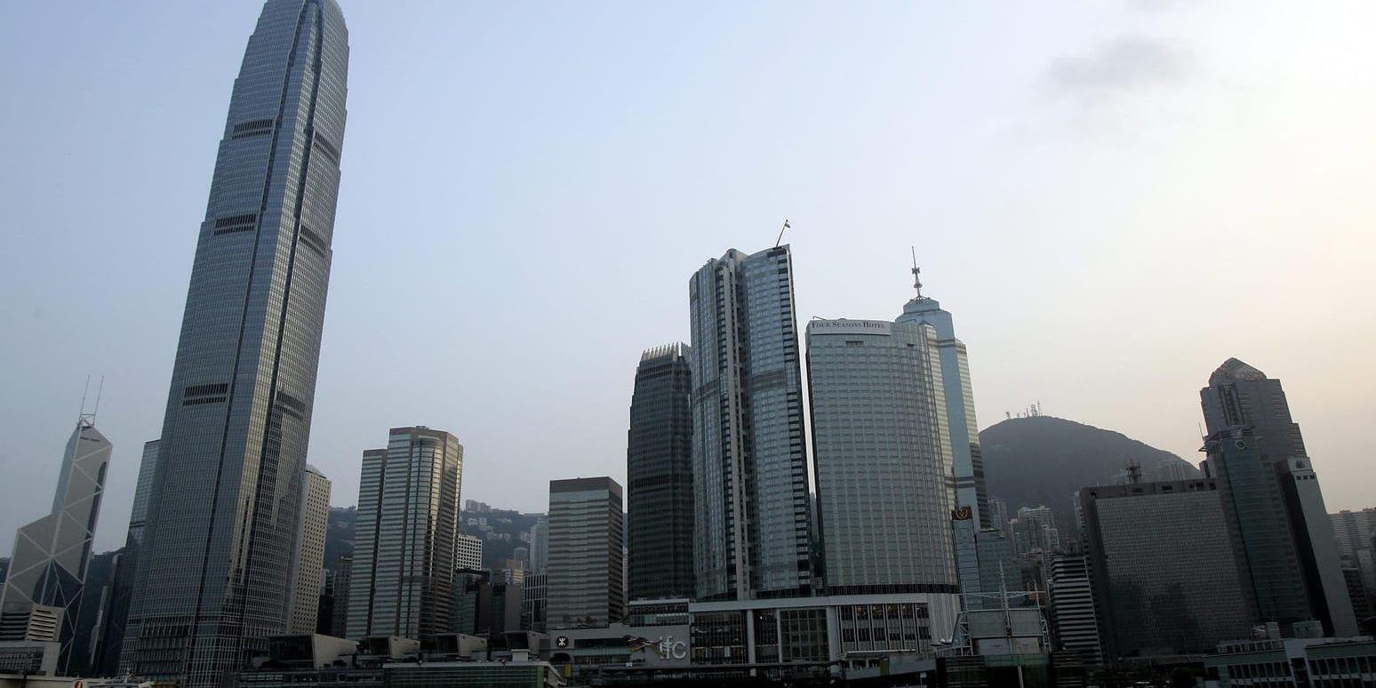 Hang Seng i Hongkong klättrar. Arkivbild.