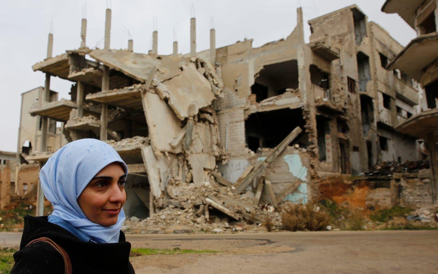 Sumaya Bairuty, 38, i sin hemstad Homs.