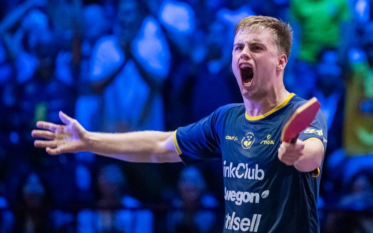 Truls Möregårdh nådde på tisdagen 100 raka segrar i pingisligan. Arkivbild.