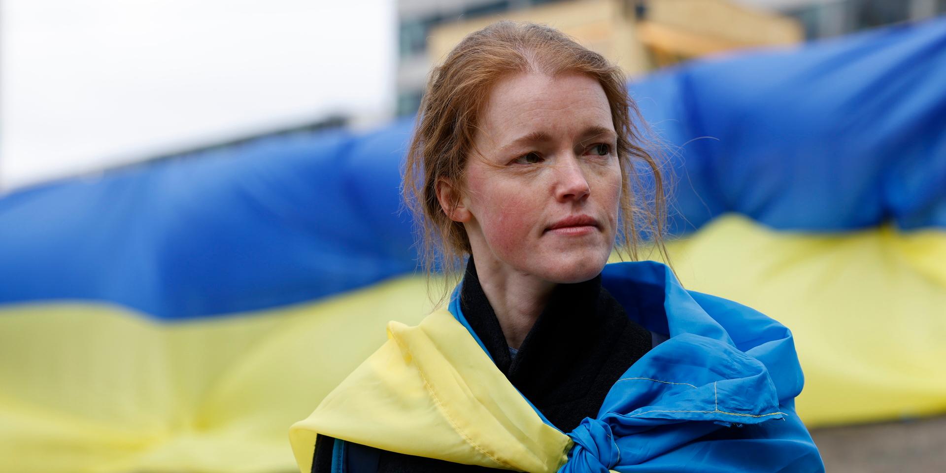 Alyona Kashyna är medlem i Nordic Ukraine Forum som var med och arrangerade lördagens demonstration tillsammans med Ukrainska ambassaden i Sverige.