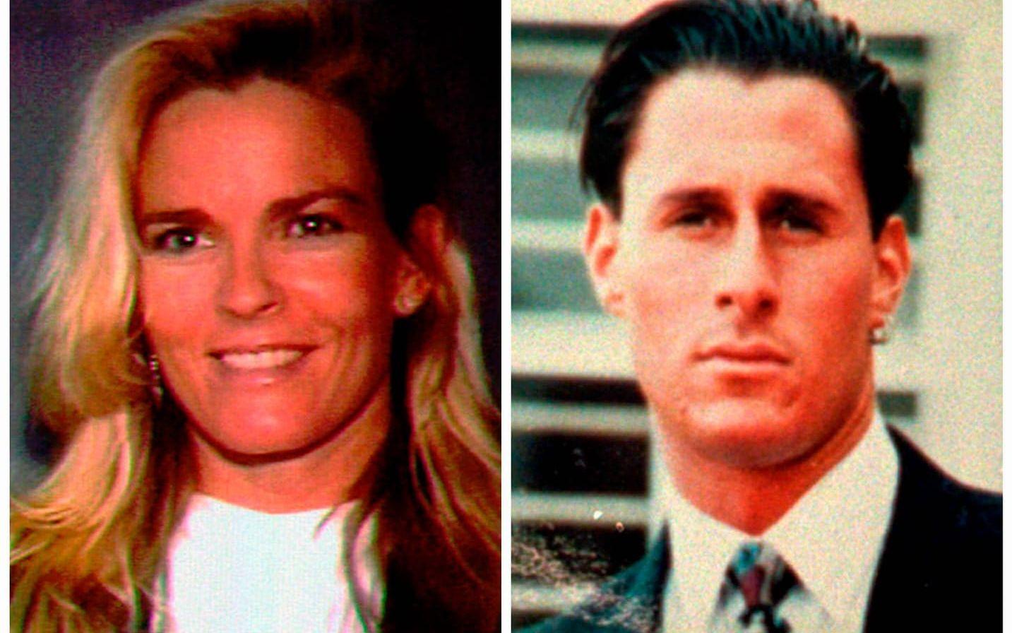 Nicole Brown Simpson och hennes vän Ron Goldman, som också mördades i Los Angeles i juni 1994. O J Simpson anklagades för moden, men friades sedan i det som kallats "Trail of the Century". Bild: AP Photo