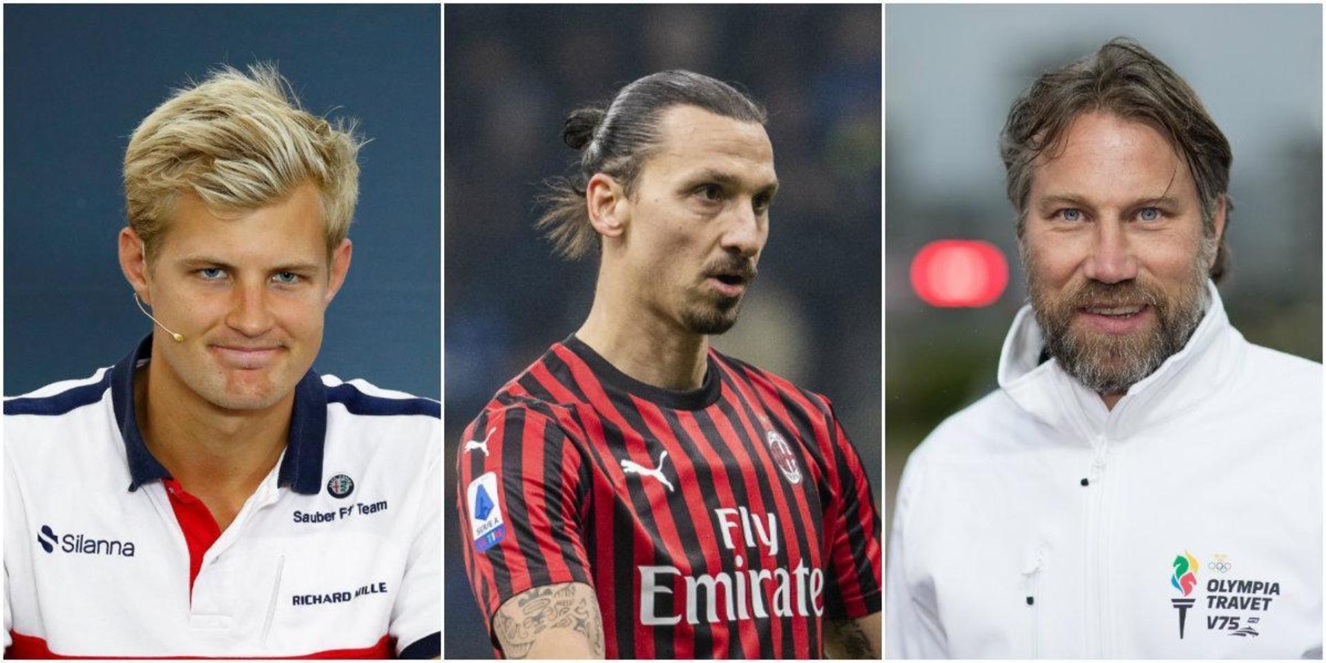 Marcus Eriksson, Zlatan Ibrahimovic och Peter Forsberg. 