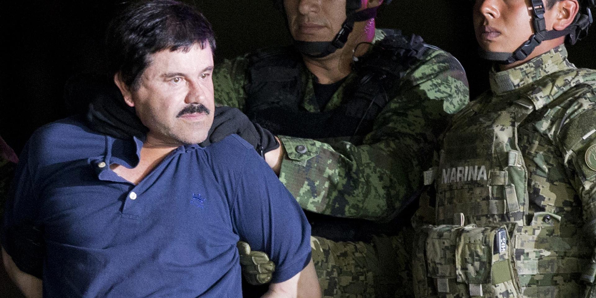 Joaquin 'El Chapo' Guzman sedan han gripits efter en fängelseflykt 2016.