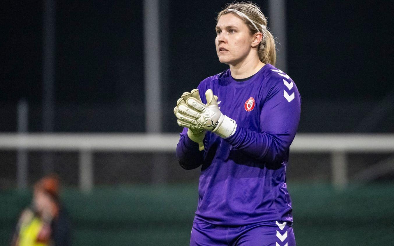 Kristianstads målvakt Moa Olsson höll nollan i 1–0-segern över Växjö. Arkivbild.