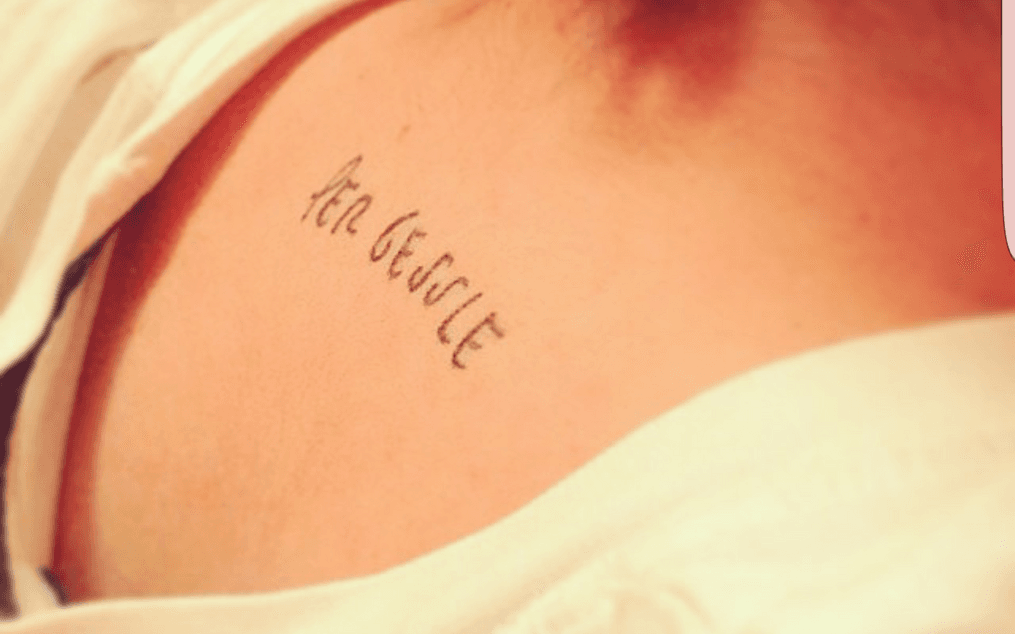 Per Gessle-tatueringen i nacken. Bild: Privat