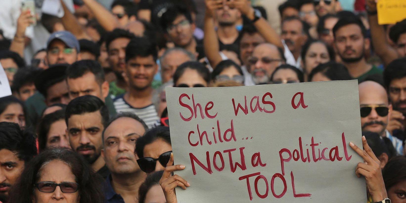 Protester mot våldtäkter i Indien. Arkivbild.