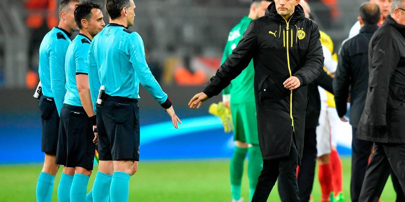 Dortmunds tränare Thomas Tuchel vid matchen där laget förlorade mot Monaco med 2–3
