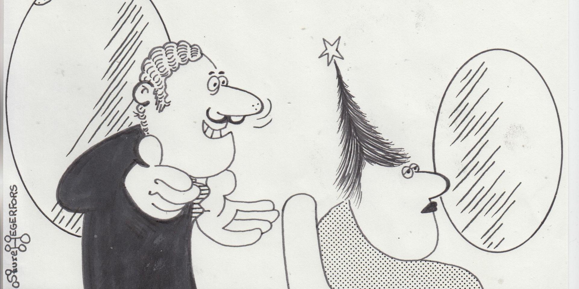 – Det här är väl en piffig frisyr  nu till jul, fru Bunker! (1976)
