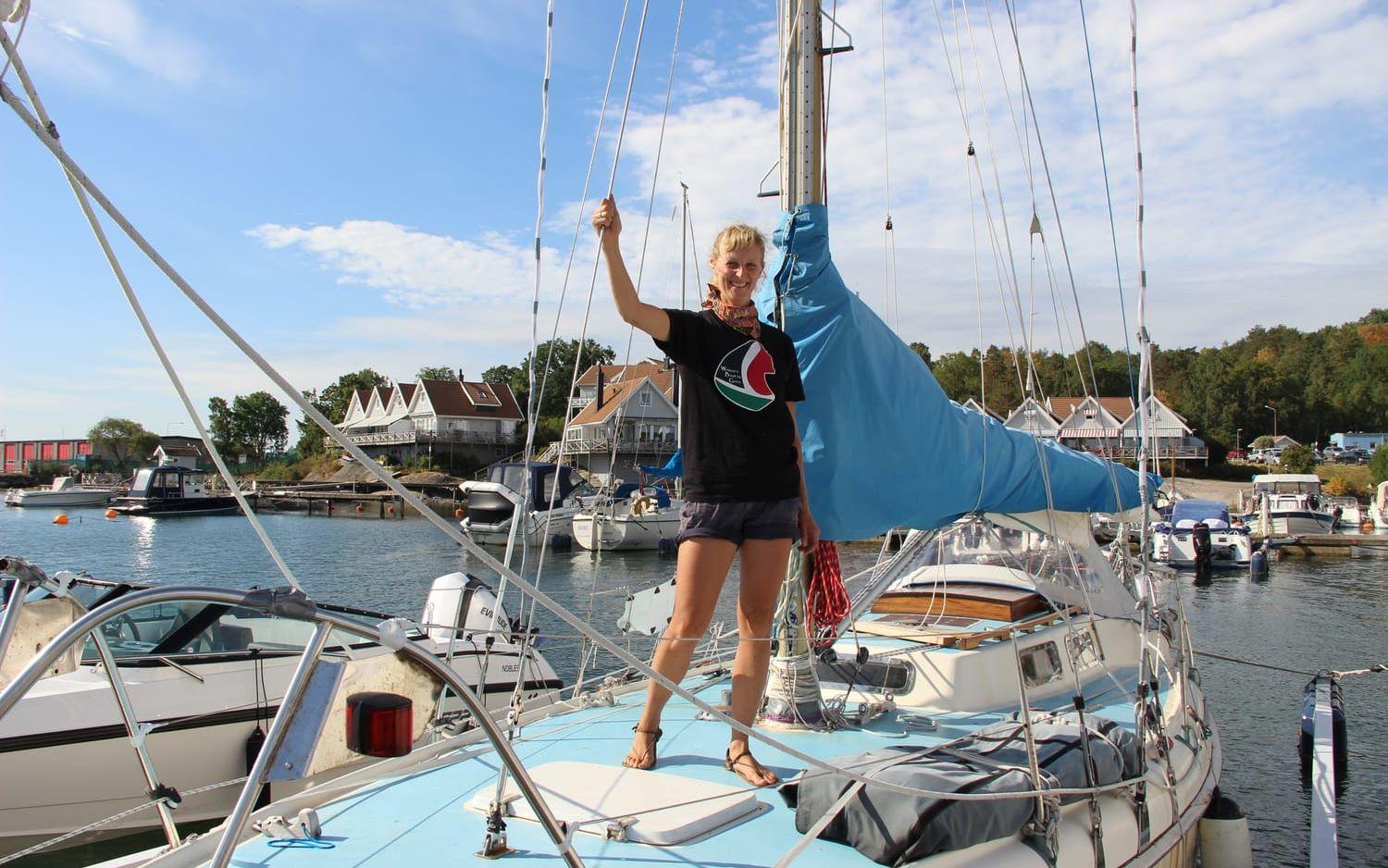 För två år sedan seglade Emma Ringqvist med Women's boat to Gaza och fick kombinera sitt stora intresse med engagemanget i Israel-Palestinakonflikten. Bild: Lisa Henricson