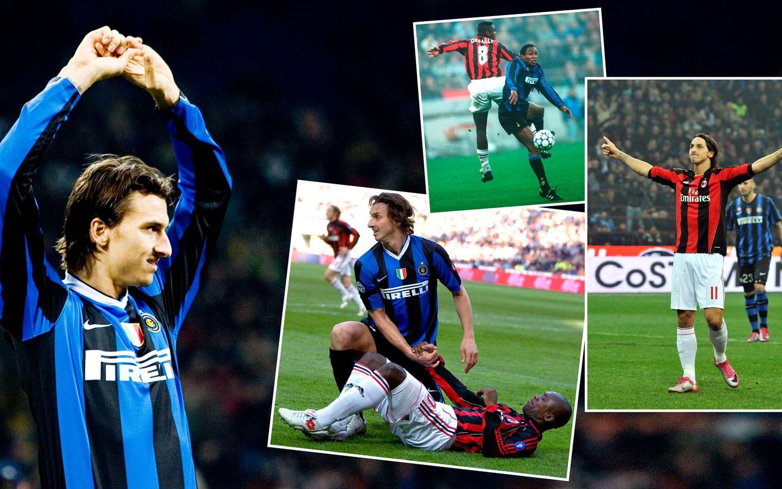 <strong>18. Inter–AC Milan.</strong> Milanoderbyt kallas för "Derby della Madonnina". Två framgångsrika klubbar som nästan alltid finns med i toppen av Serie A. Inte har en liten fördel i inhemska turneringar, Milan är snäppet bättre i Europa. Zlatan Ibrahimović har lirat i båda klubbarna. Foto: Bildbyrån