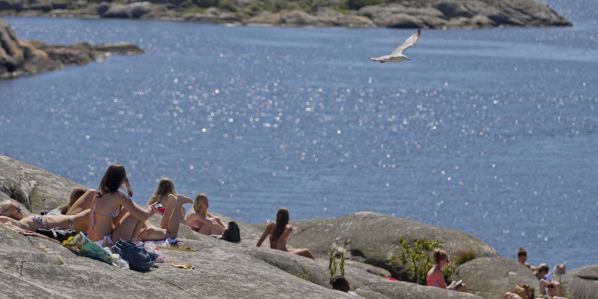 Många sökte sig till badplatserna runt Göteborg när sommarvärmen slog till med full kraft under torsdagen.