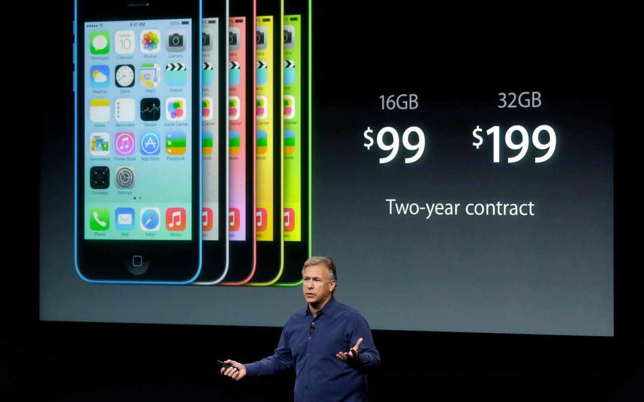 Samma år släpptes budget-luren Iphone 5C.