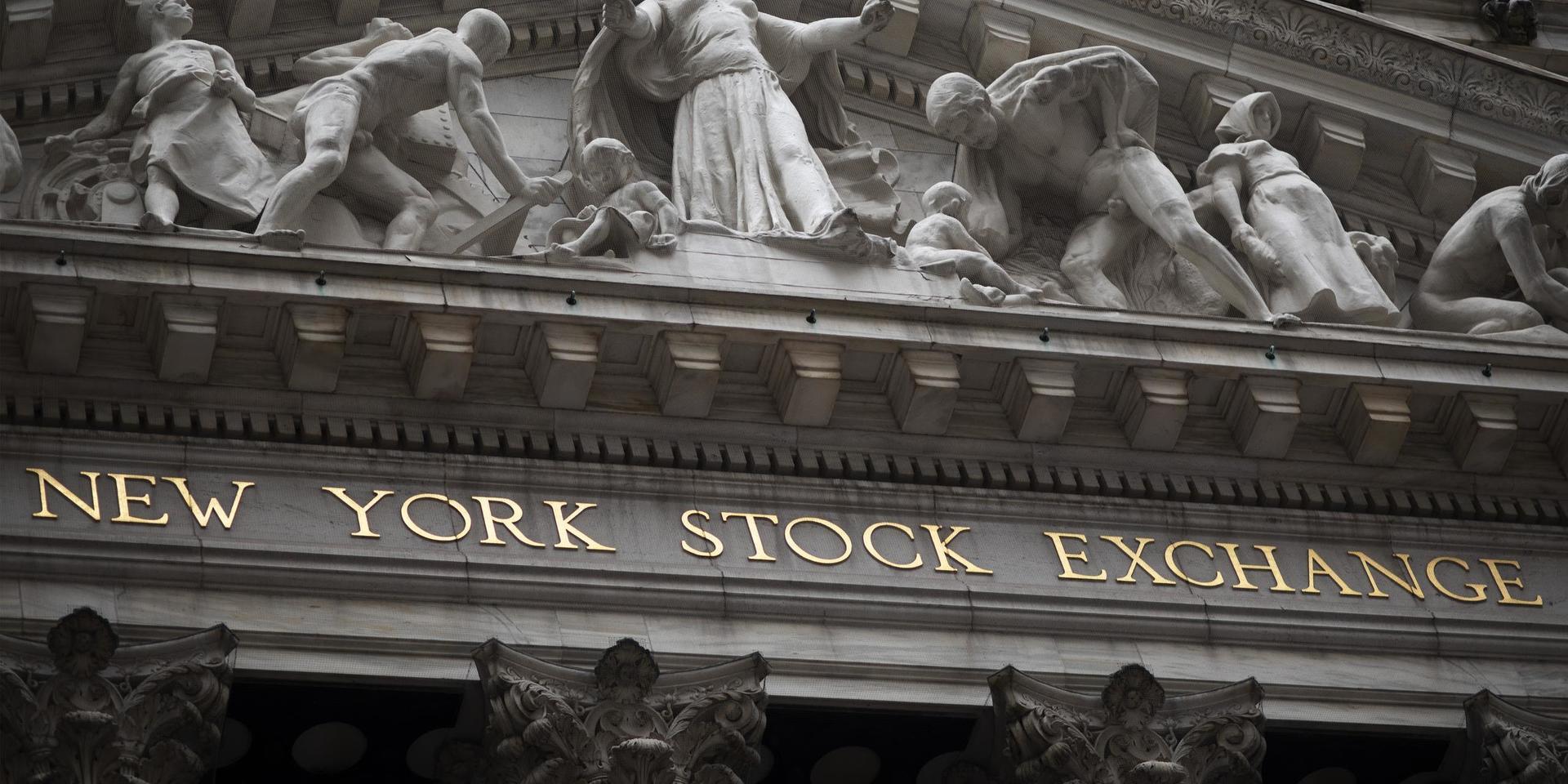 New York-börsens ledande index tappade 1,5–1,7 procent på fredagen. Arkivbild.