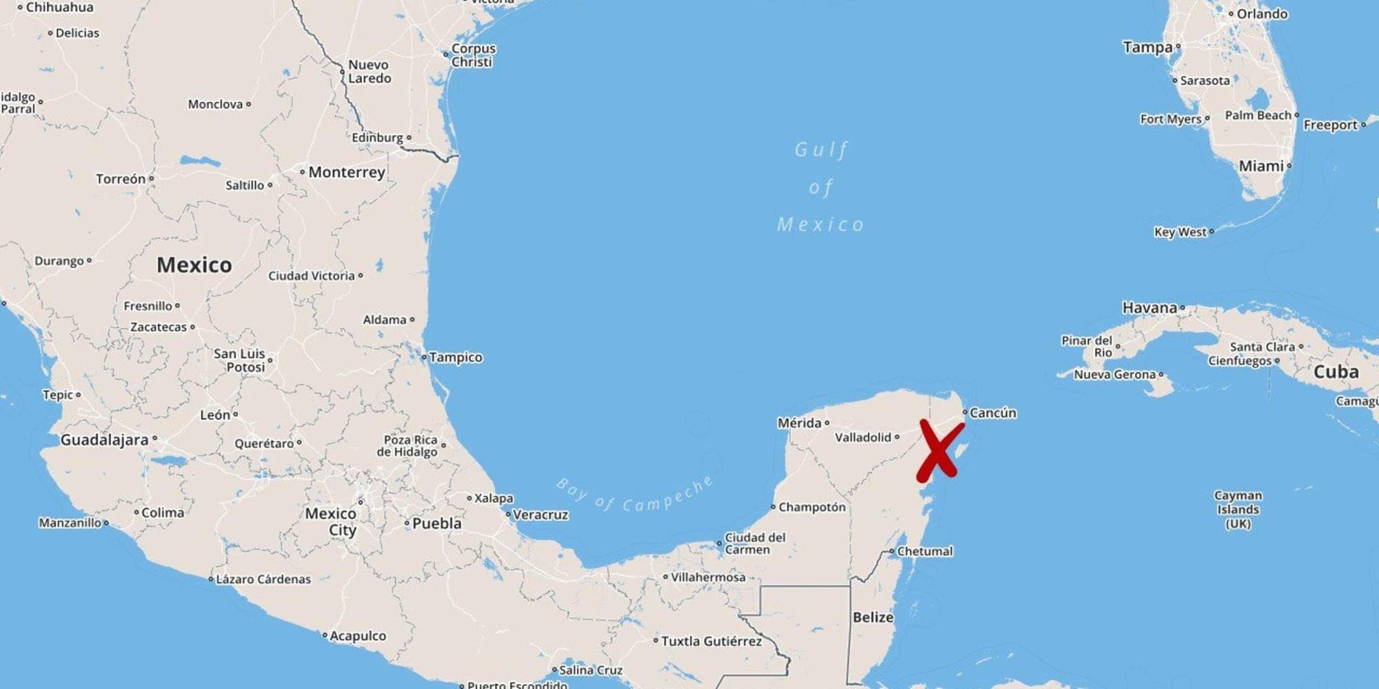 Olyckan skedde på en motorväg i delstaten Quintana Roo