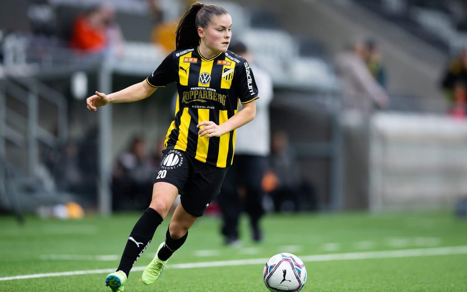 Hanna Wijk kunde bli utsedd till Årets back men fick se sig besegrad av Emma Berglund, FC Rosengård. 