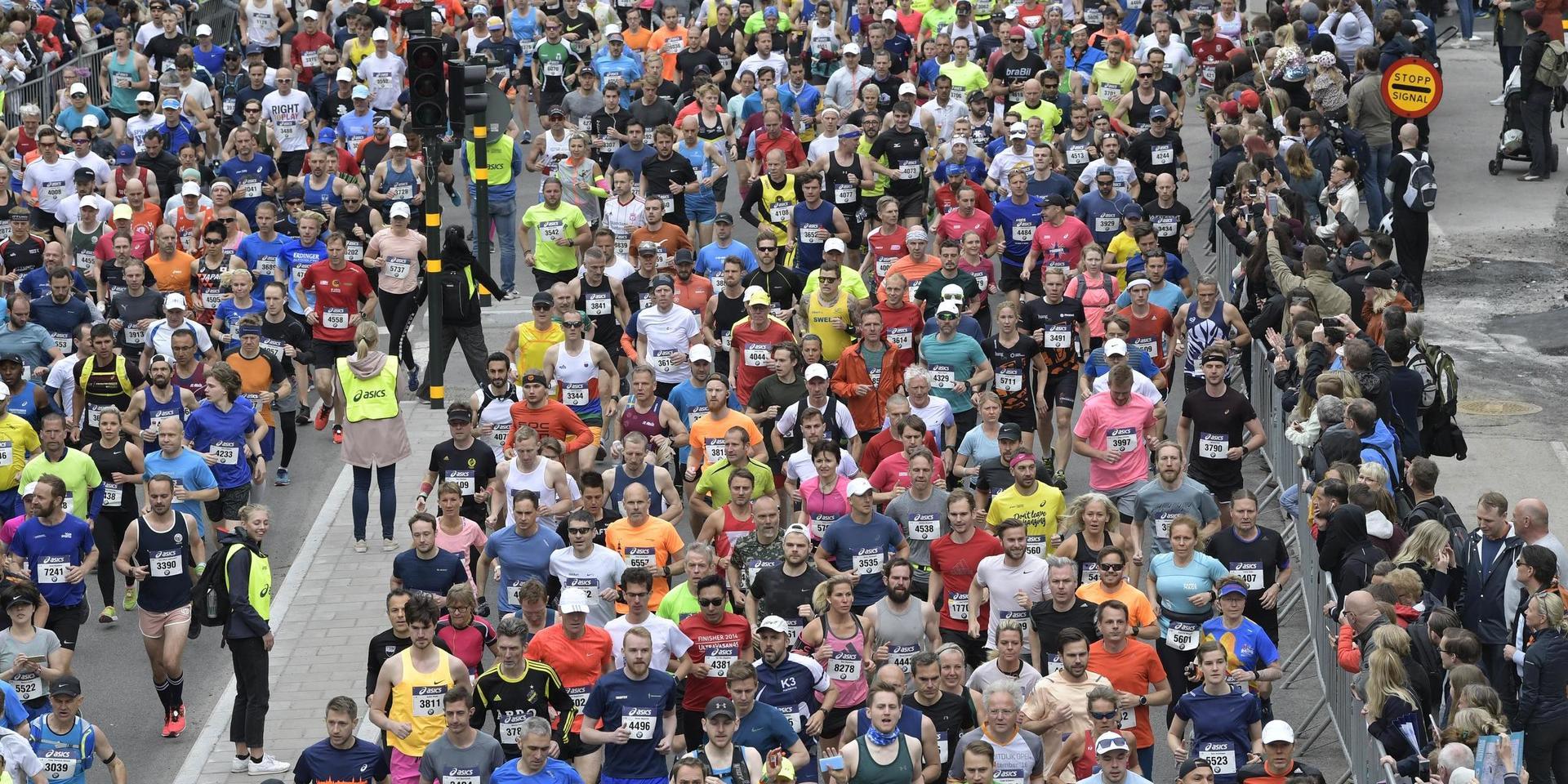 Starten i Stockholm Marathon 2019. I år blir det inget lopp i huvudstaden. Arkivbild.