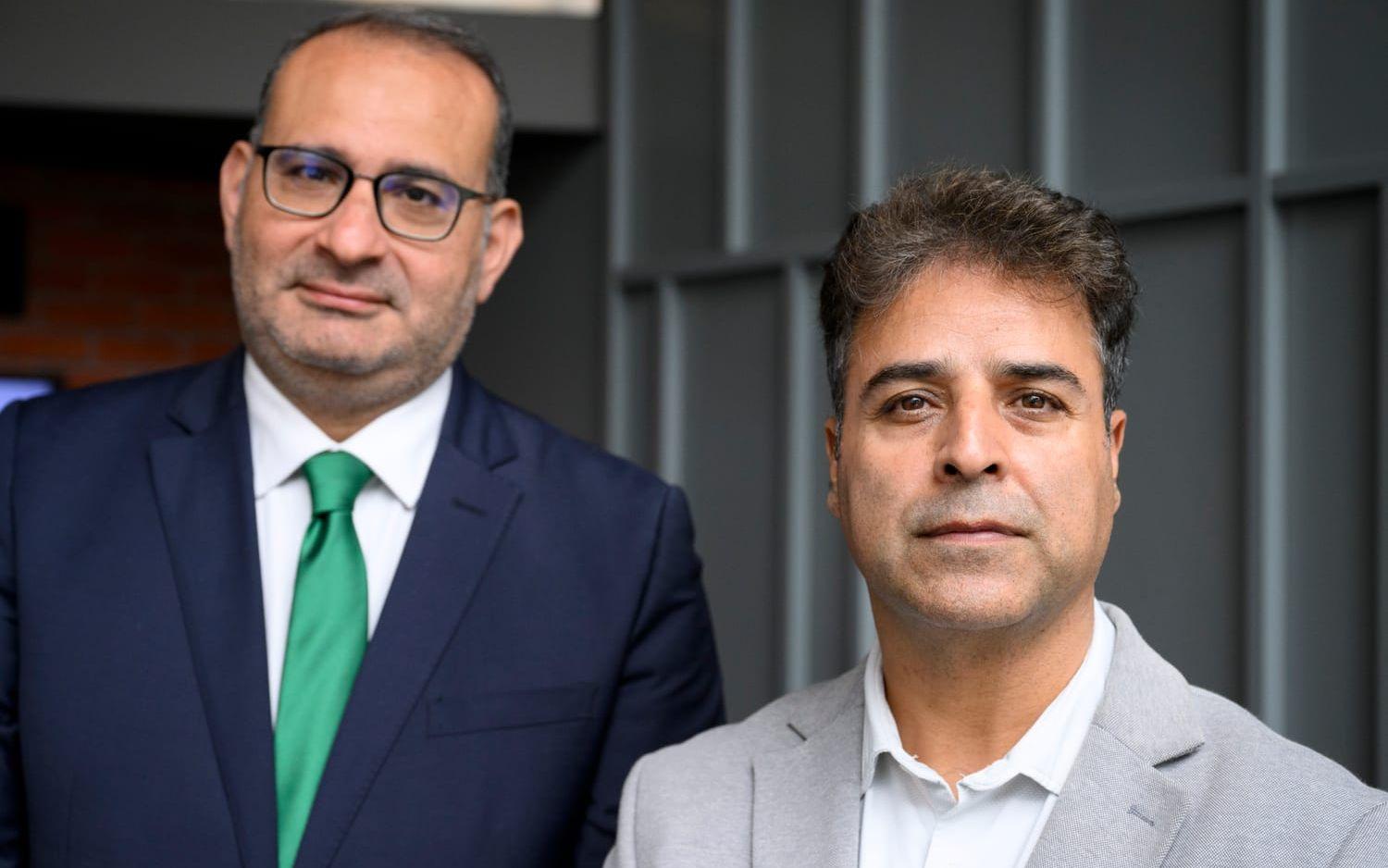 Mohamed Kamal, landchef för Plan International Sudan, och Arjimand Hussain Wani, organisationens regionala insatschef, fotograferade under ett besök i Sverige.