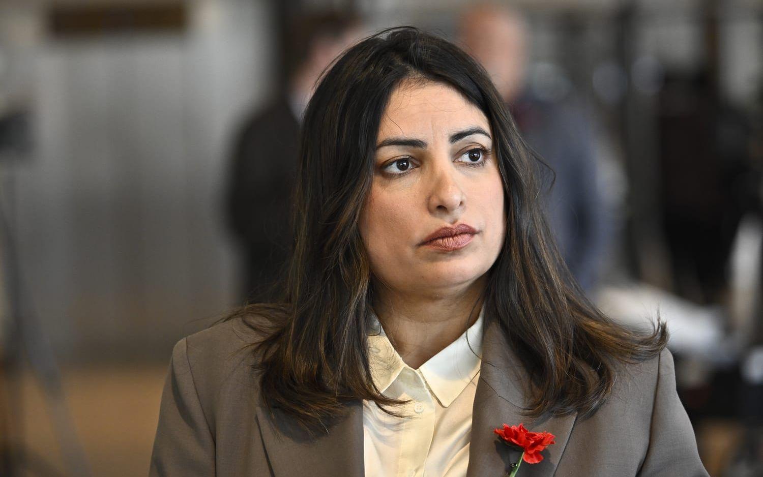 Vänsterpartiets ledare Nooshi Dadgostar. Arkivbild