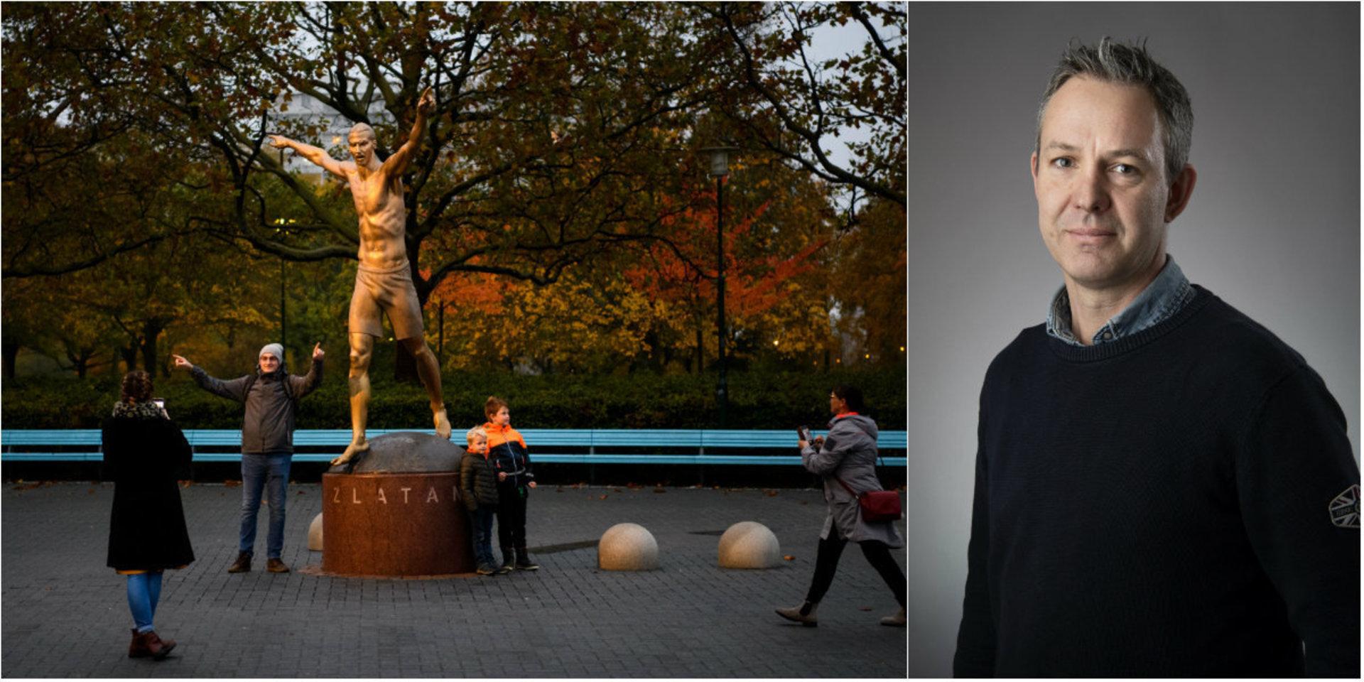 Zlatan Ibrahimovic står sedan en månad tillbaka staty i Malmö. 