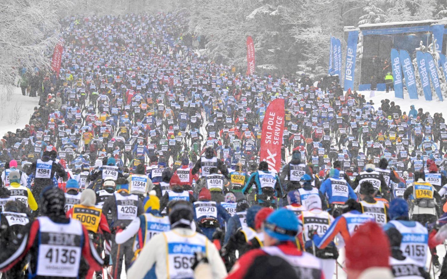 Starten av Vasaloppet 2026.