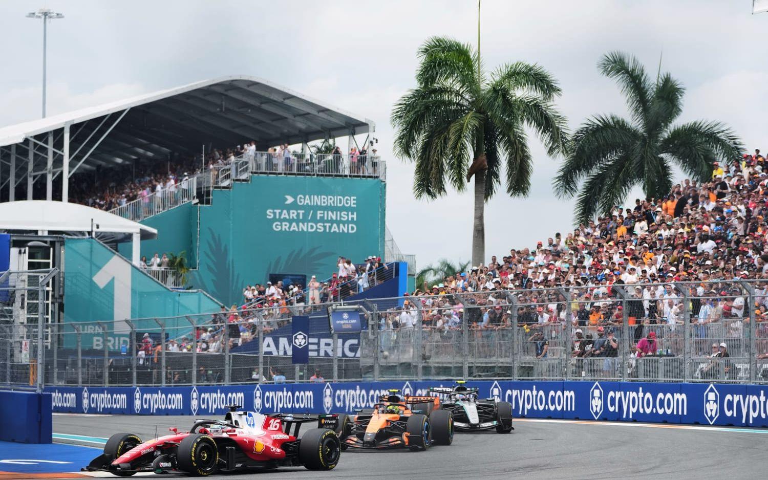 Charles Leclerc, Lando Norris och Kimi Antonelli.