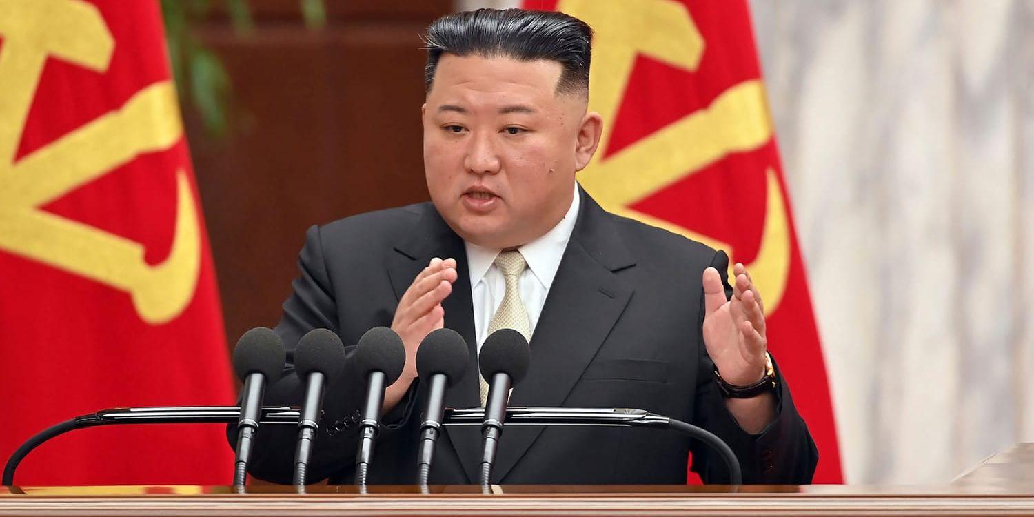 Nordkoreas diktator Kim Jong-Un uppges ha uttryckt 'tillfredsställelse' under övningarna. Arkivbild.