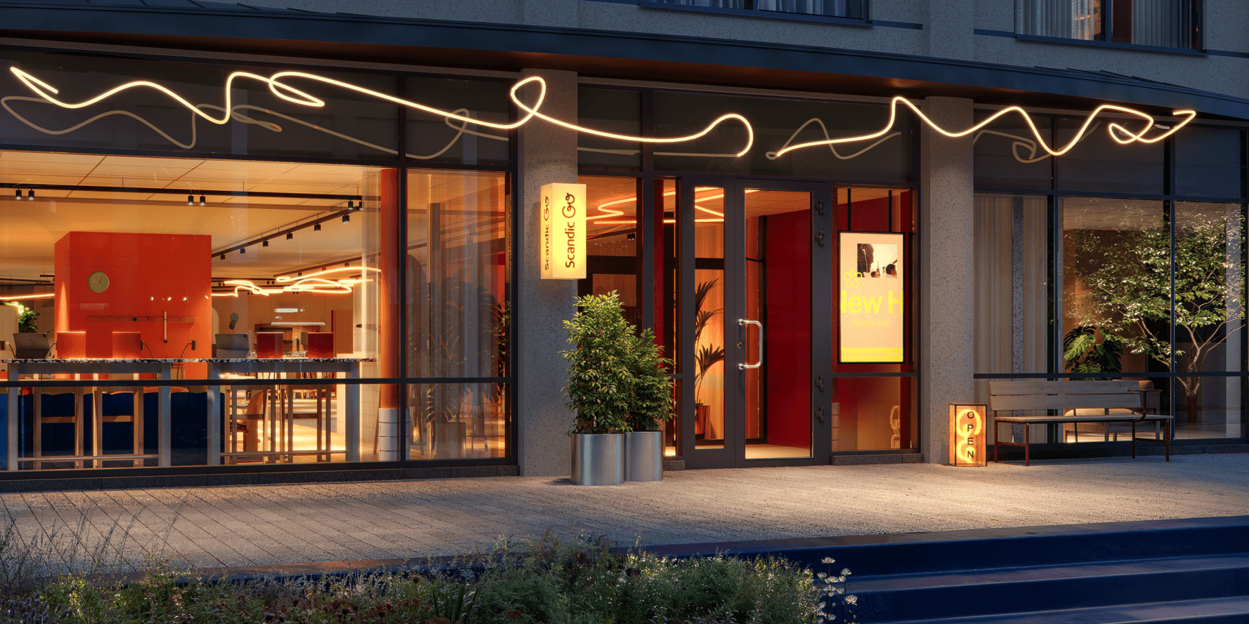 Utsidan på ny hotellet Scandic Go vid Lilla Bommen i Göteborg.