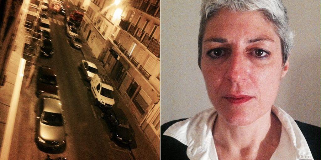 Foto på Rue Bichat från en lägenhet där skådespelerskan Claire Loiseau har blivit inbjuden att stanna.