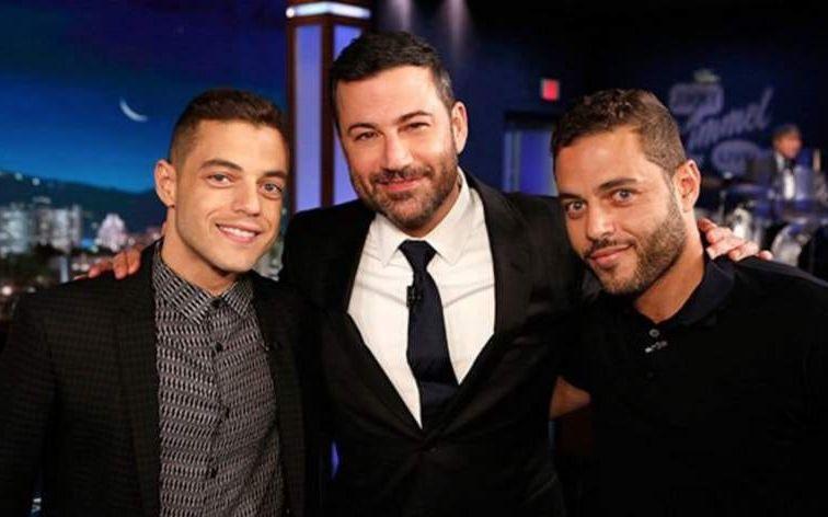 "Mr Robot"-stjärnan Rami Malek har en fyra minuter yngre bror, Sami, som visade upp sig i Jimmy Kimmel Live. Foto: ABC