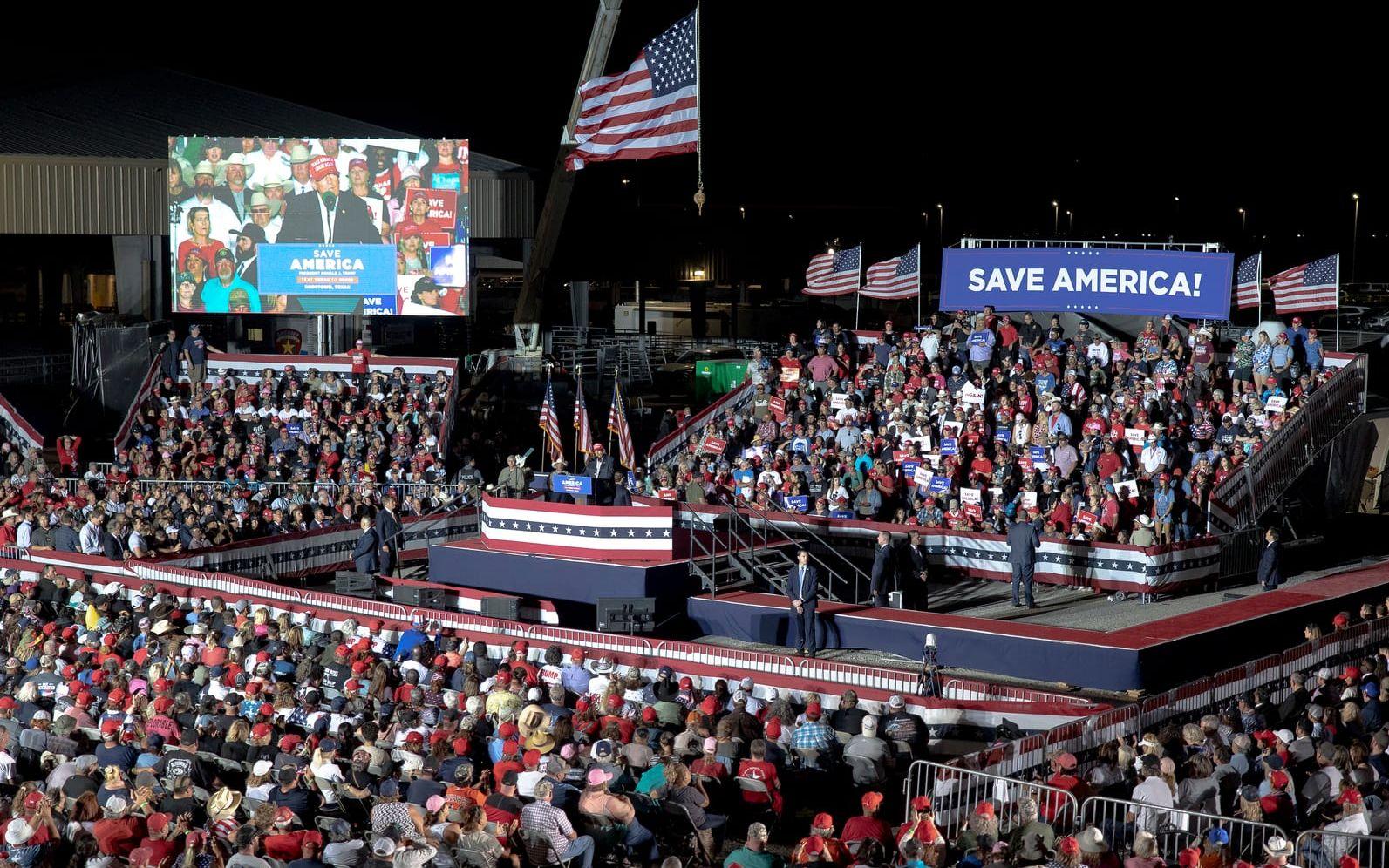 USA:s tidigare president talade i Texas på lördagskvällen, lokal tid.