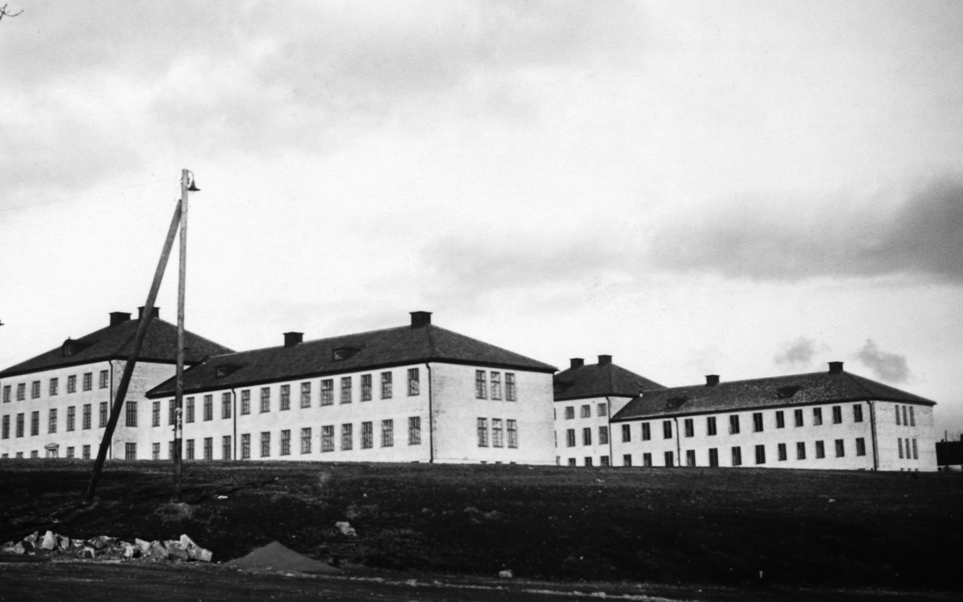 Exteriör av Vipeholms sjukhus 1936, ett ökänt sjukhus i Lund för dem som då kallades för ”idioter”.