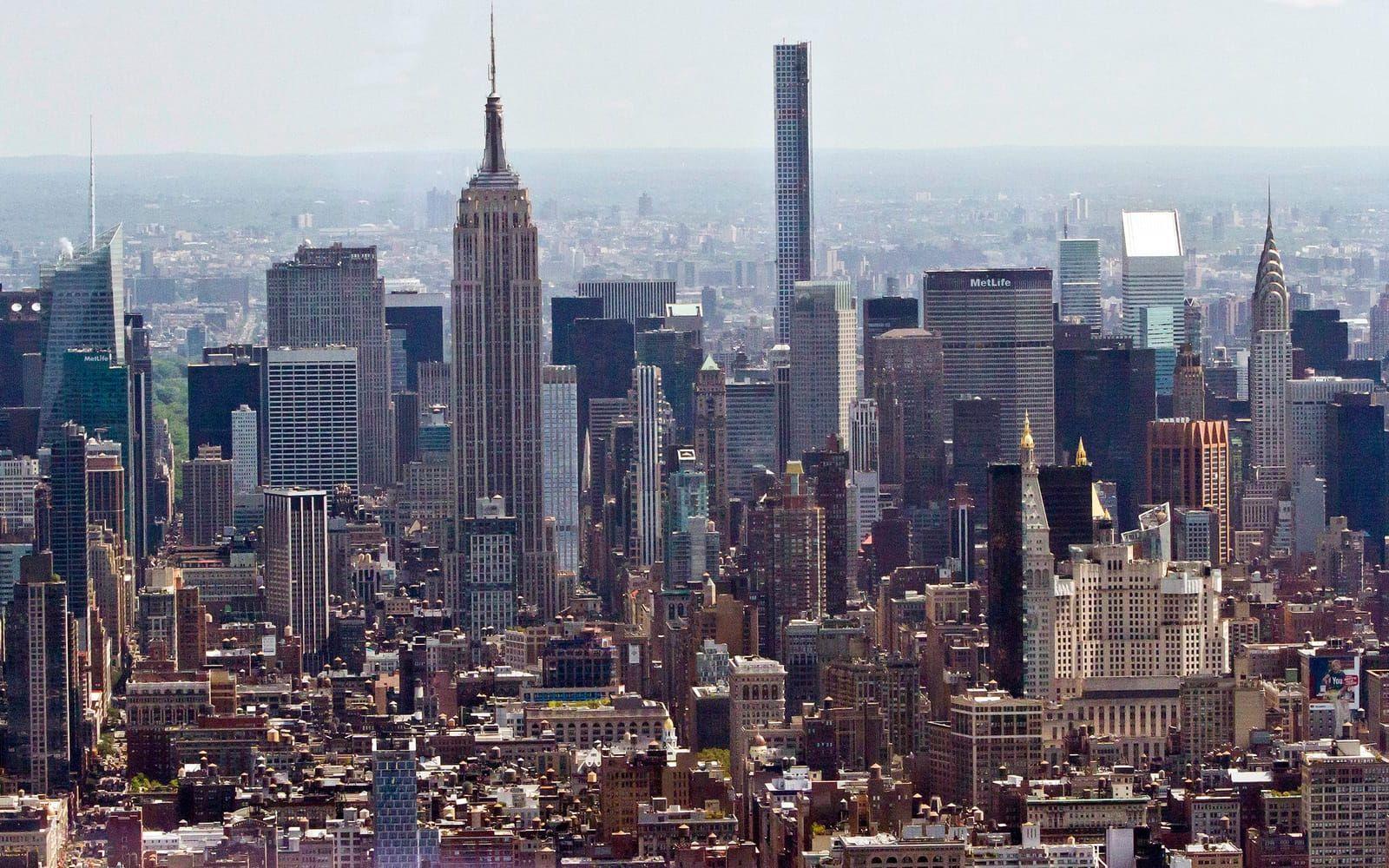 <strong>5. NEW YORK.</strong> I USA:s mest folkrika stad New York var det genomsnittliga priset på en bostad 16 700 euro per kvadratmeter år 2016, vilket motsvarar ungefär 160 945 svenska kronor. Foto: AP