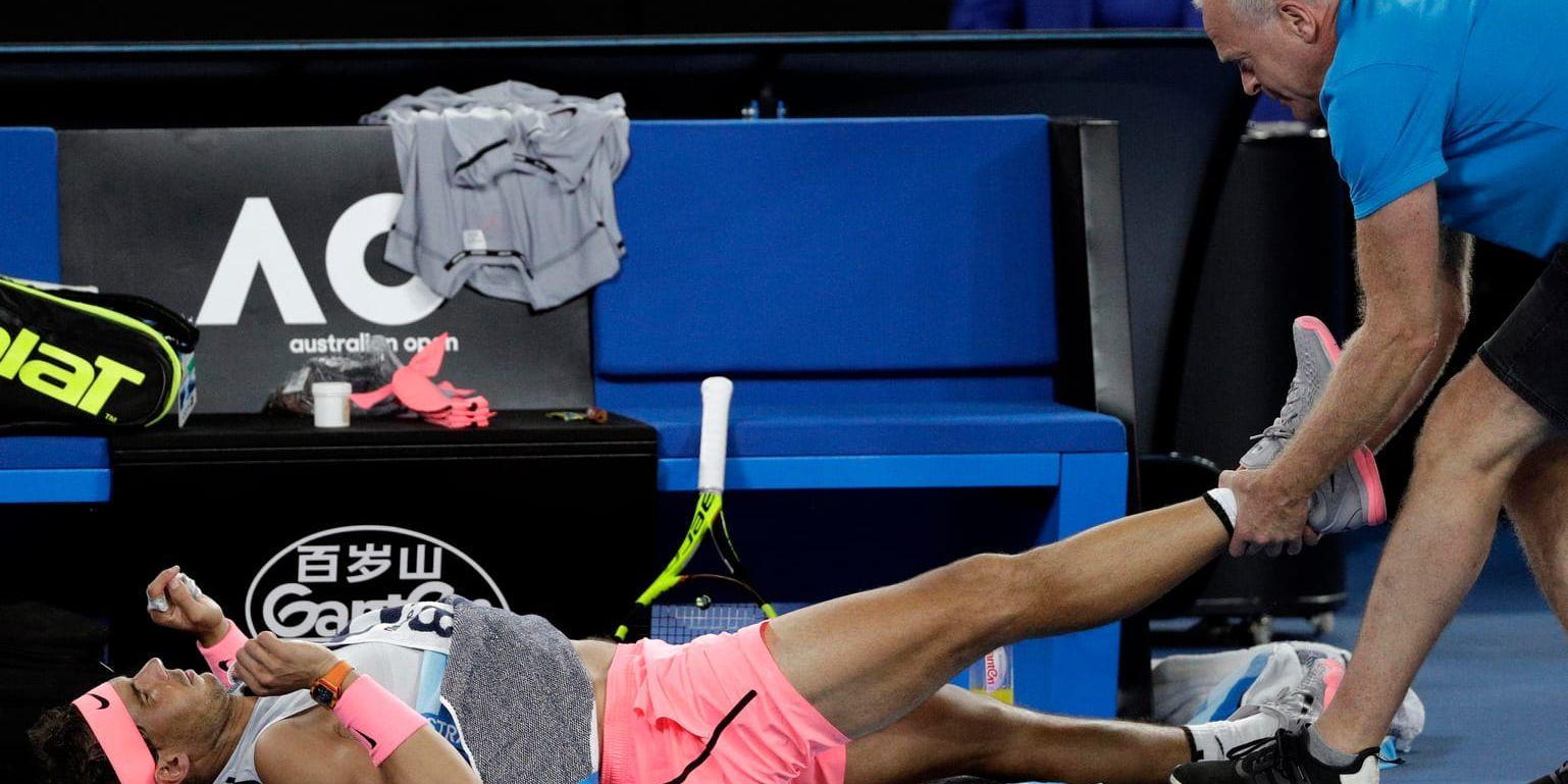 Rafael Nadal tvingades bryta kvartsfinalen mot Marin Cilic.