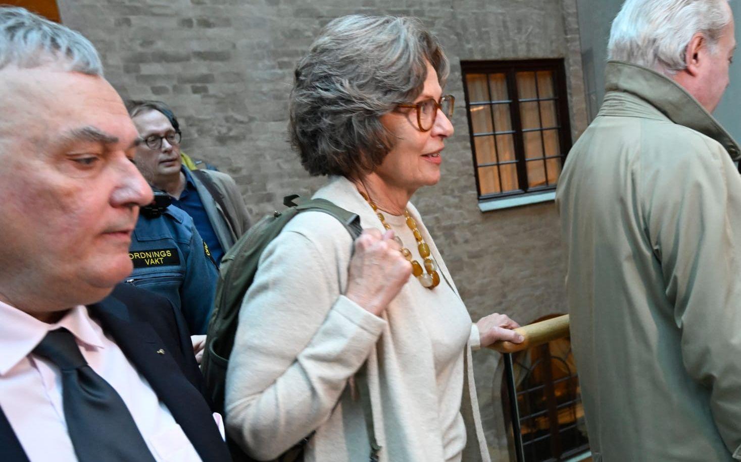 Birgitte Bonnesen på väg in i rättssalen. Arkivbild.