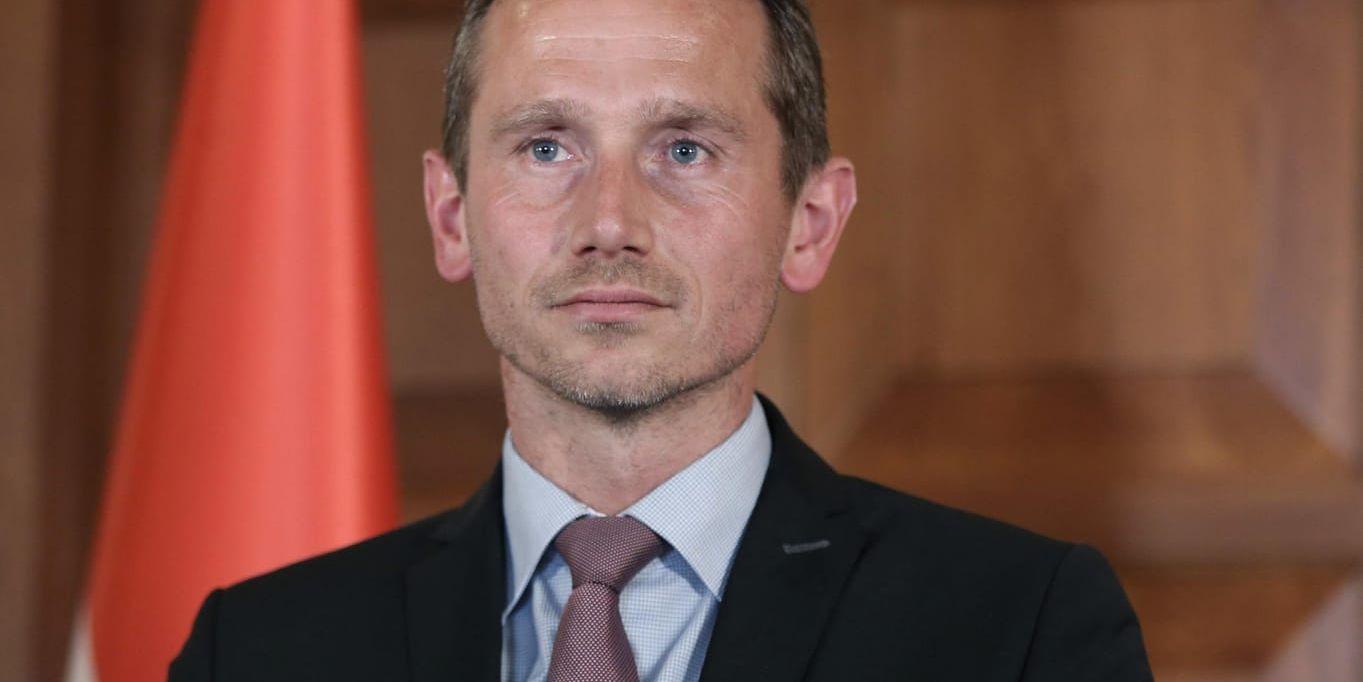 Danmarks finansminister Kristian Jensen rasar mot ett inslag i Fox News. Arkivbild.