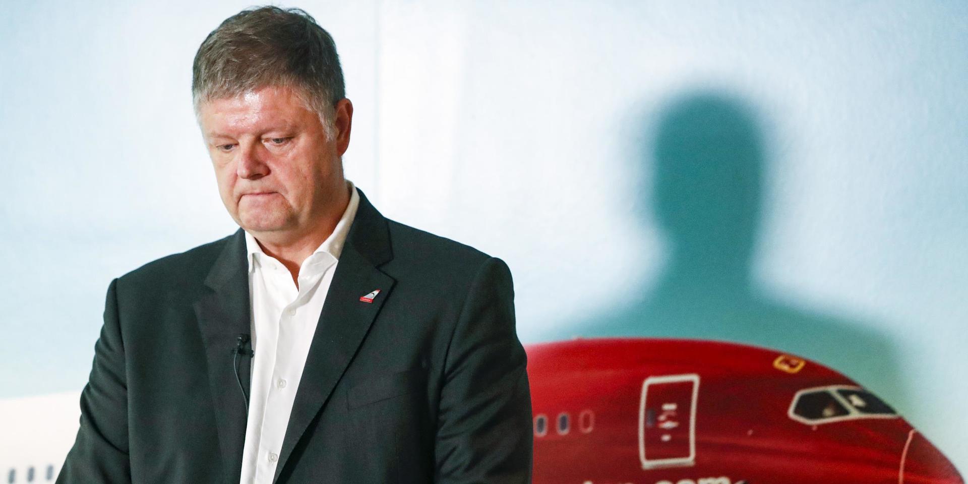 Norwegians koncernchef Jacob Schram. Flygbolaget måste nu minimera kostnaderna för att ta sig igenom krisen och överleva.