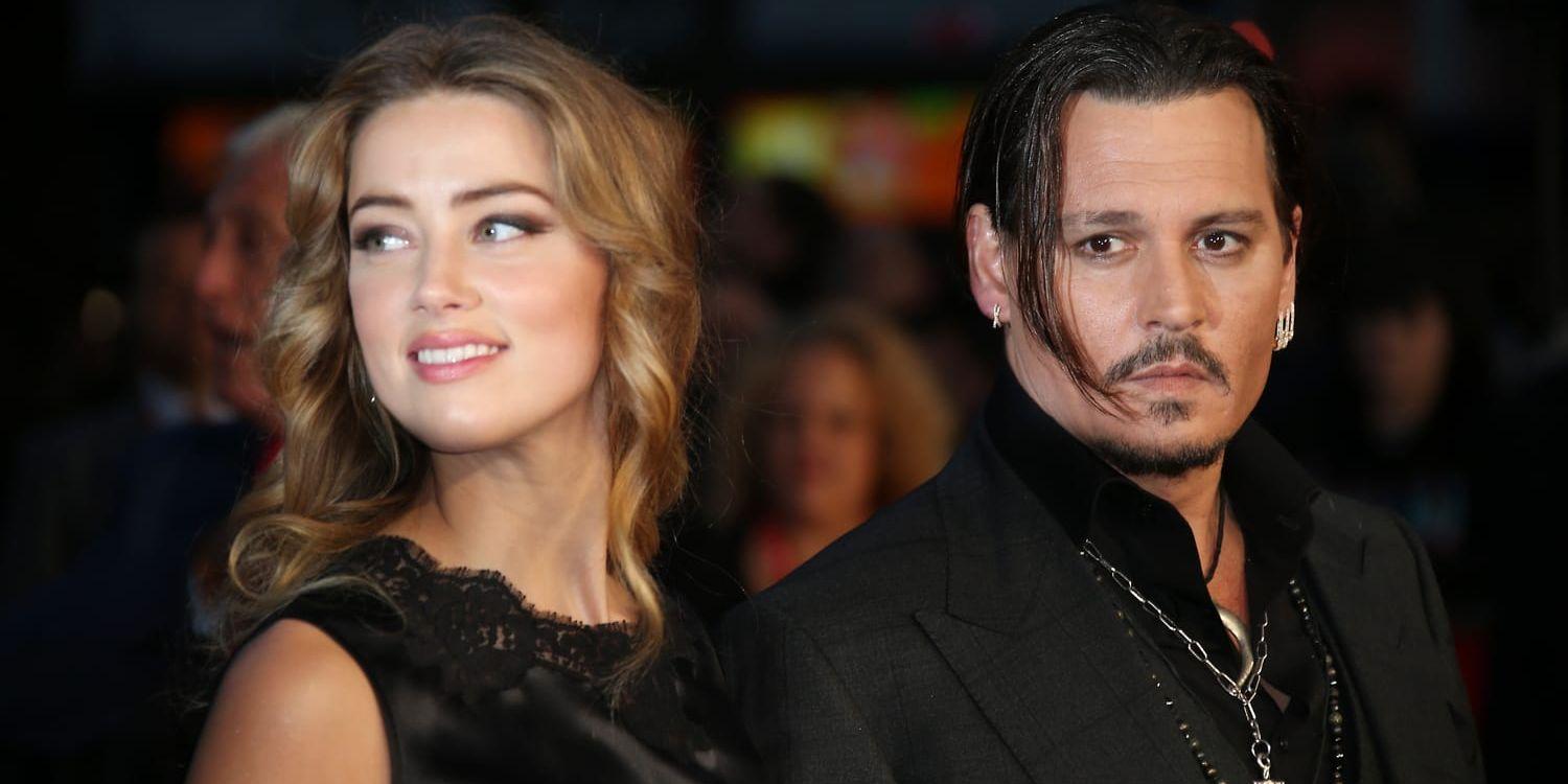 Amber Heard har ansökt om skilsmässa från maken Johnny Depp. Arkivbild.