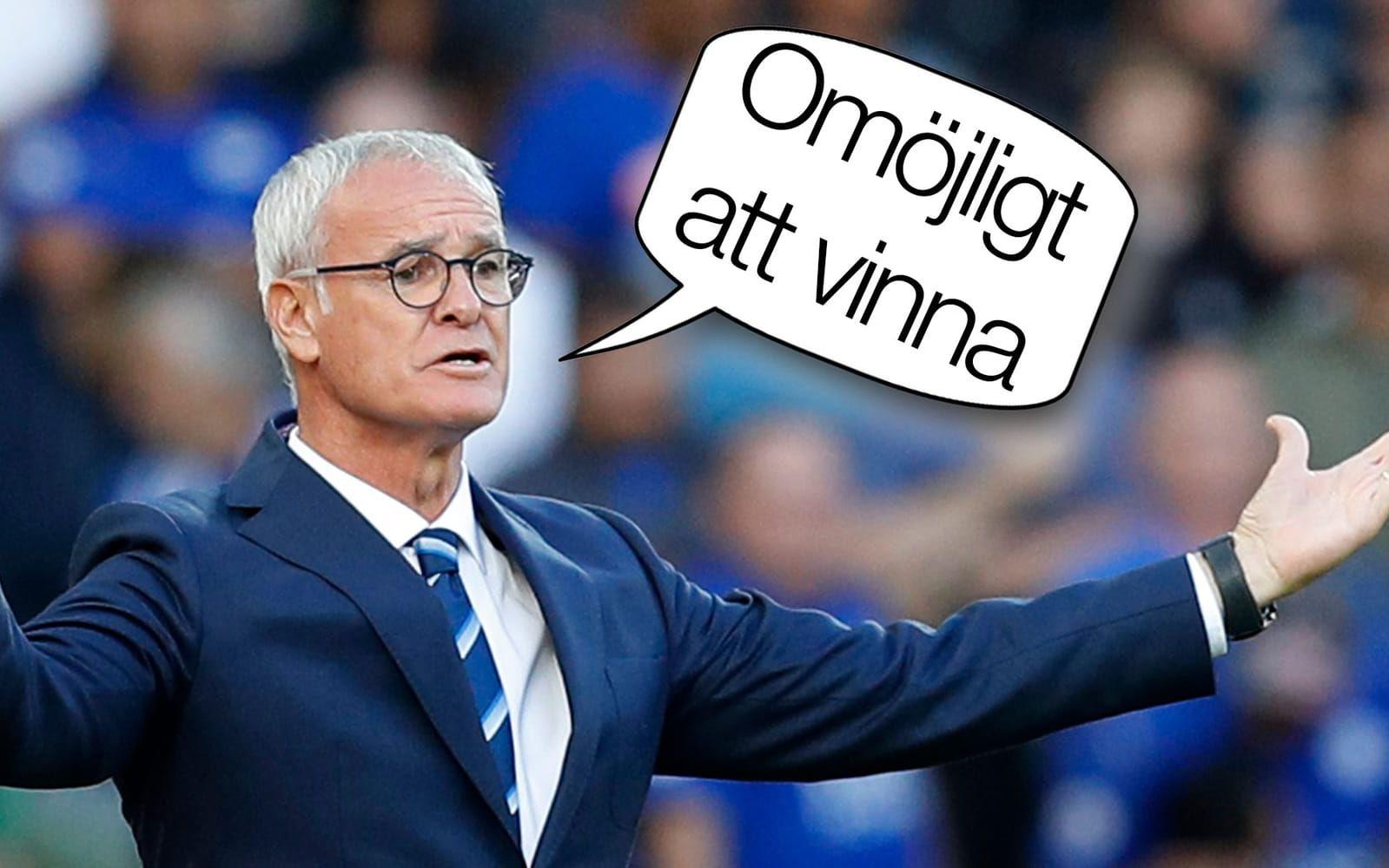 Claudio Ranieri tror att motståndet i Champions League blir för svårt för att Leicester ska kunna gå hela vägen. Foto: Bildbyrån
