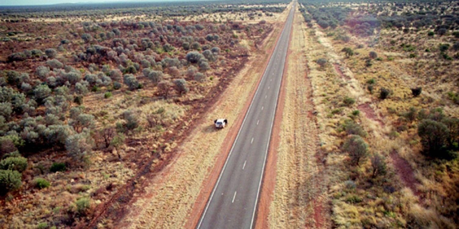 Över 100 mil ut i Australiens "outback" hann 12-åringen innan färden tog slut. Arkivbild.
